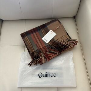 🤎 Quince Mongolian Cashmere Tartan Scarf- NWT 🤎